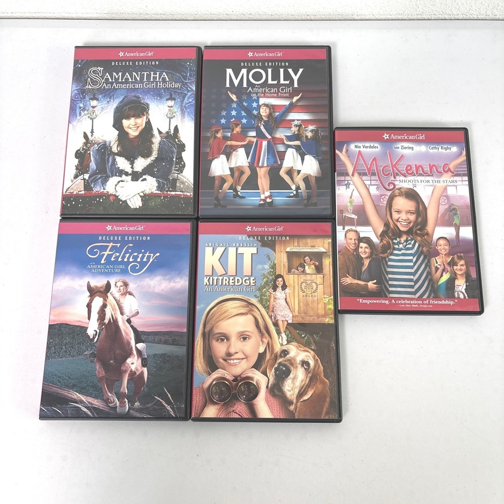 American Girl DVD Movie Lot 5 Samantha Molly Felicity Kit McKenna